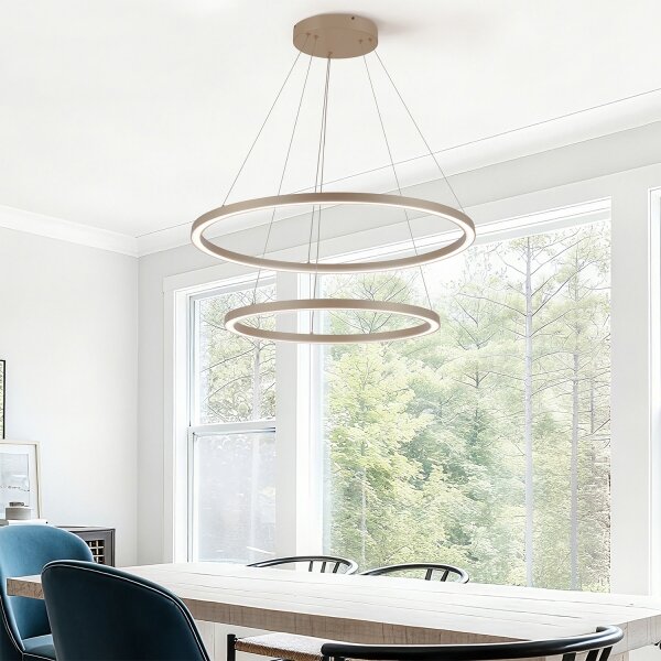 Brilagi - LED димируем полилей на кабел PORTOFINO LED/98W/230V pr. 80 cm бежов + дистанционно управление