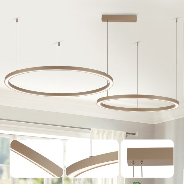 Brilagi - LED димируем полилей на кабел PORTOFINO LED/98W/230V бежов + дистанционно управление