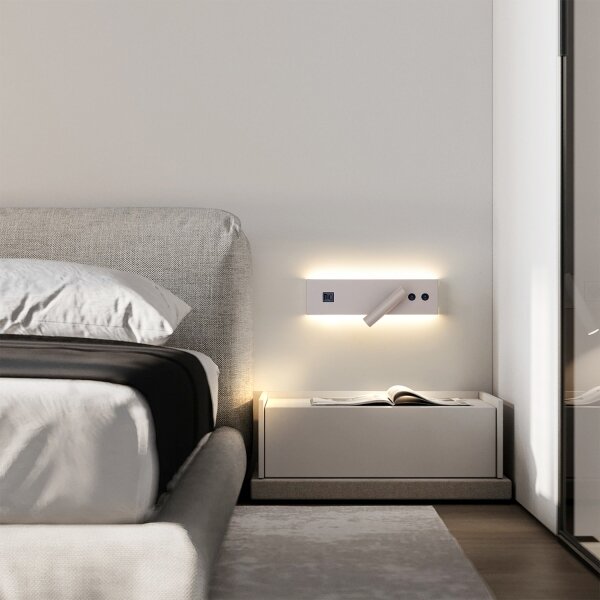 Brilagi-LED Настенно спот осветително тяло NOCTIS с USB порт LED/3W/230V+LED/9W бежово