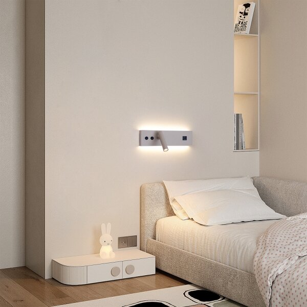 Brilagi-LED Настенно спот осветително тяло NOCTIS с USB порт LED/3W/230V+LED/9W бежово
