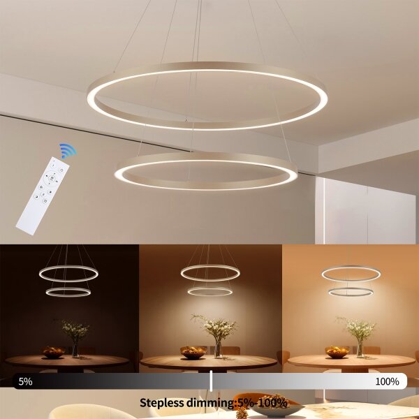 Brilagi - LED димируем полилей на кабел PORTOFINO LED/98W/230V pr. 80 cm бежов + дистанционно управление