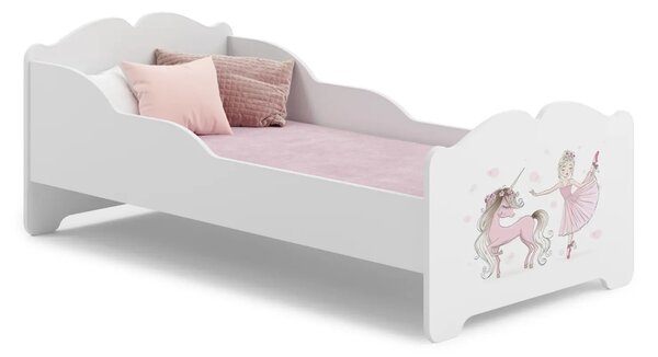 Детско легло ANNA с принт (140 х 70 см, unicorn and girl)