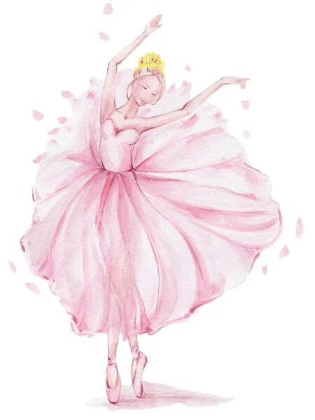 Детско легло ANNA с принт и чекмедже (140 х 70 см, ballerina)