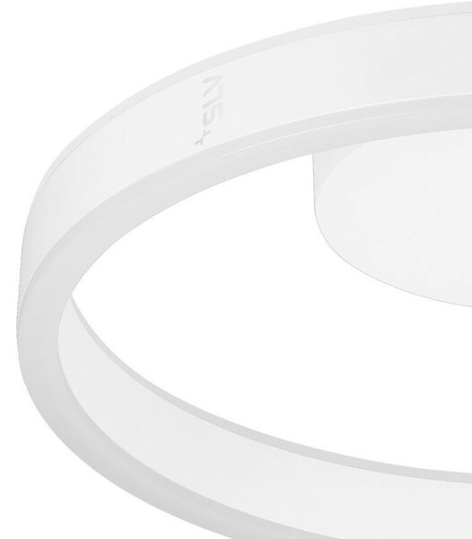SLV LED таванна лампа One, Ø 40 cm, бяла, метал, CCT, Затъмняване, Бял, Дневна/трапезария, Алуминий, Модерен