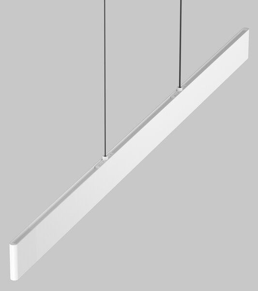 Maytoni LED висяща лампа Ephoria, бяла, алуминий, дължина 116 cm, Затъмняване, Бял, Дневна/трапезария, Алуминий