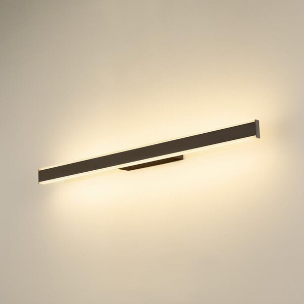 SLV LED стенна лампа за баня One Linear, 70 cm, черна, CCT, Затъмняване, Черен, Баня, Алуминий, Модерен