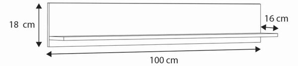 Полица Shelf (дъб сонома)