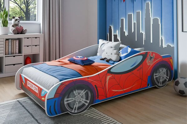 Детско легло AUTO 4х4 с матрак (spider, 140 х 70 см)