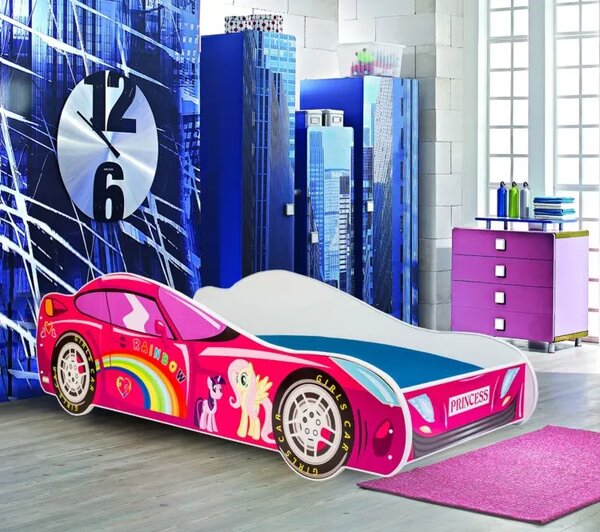 Детско легло AUTO 4х4 с матрак (rainbow, 140 х 70 см)