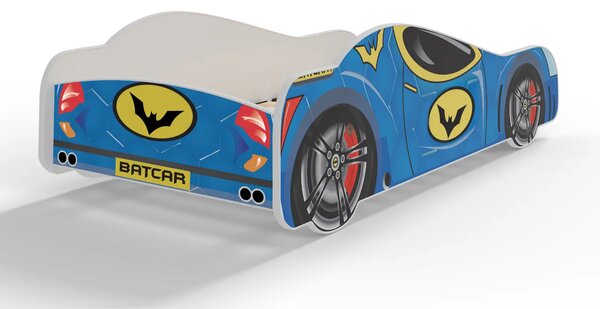 Детско легло AUTO 4х4 с матрак (batman, 140 х 70 см)