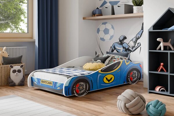 Детско легло AUTO 4х4 с матрак (batman, 140 х 70 см)