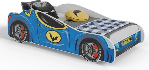 Детско легло AUTO 4х4 с матрак (batman, 140 х 70 см)