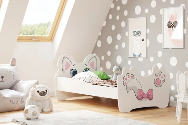 Детско легло Pink cat (140 х 70 см)