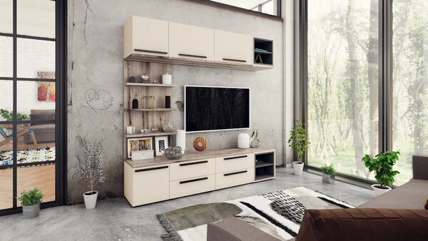 Секция Kiara 5 (дъб фосил евоук + сатен)