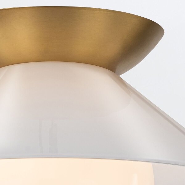 Quintiesse QN-SAUCER-FM-AB-OPAL - Таванно осветително тяло SAUCER 1xE27/40W/230V златисто