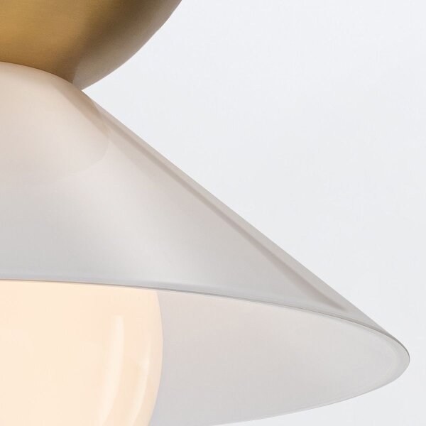 Quintiesse QN-SAUCER-FM-AB-OPAL - Таванно осветително тяло SAUCER 1xE27/40W/230V златисто
