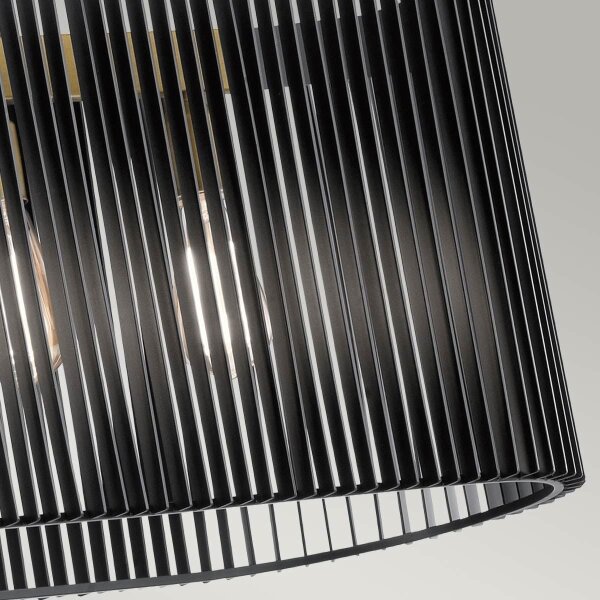 Quintiesse QN-LINARA-ISLE-BK - Полилей на тръба LINARA 5xE27/60W/230V черно/златно