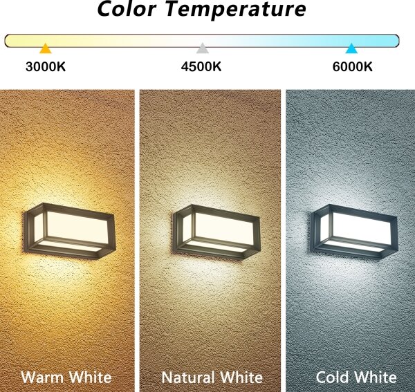BRILAGI - LED външен стенен аплик PARKER LED/12W/230V 3000/4500/6000K антрацит IP44