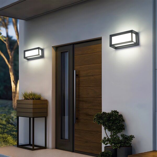 BRILAGI - LED външен стенен аплик PARKER LED/12W/230V 3000/4500/6000K антрацит IP44