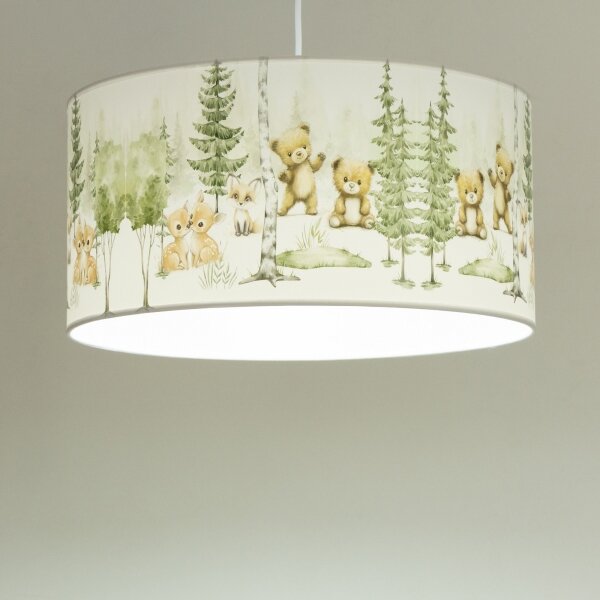 Детски полилей KIDS ROOM 1xE27/60W/230V, Ø 40 см — с животински мотив
