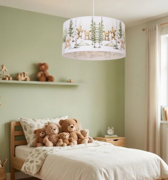 Детски полилей KIDS ROOM 1xE27/60W/230V, Ø 40 см — с животински мотив