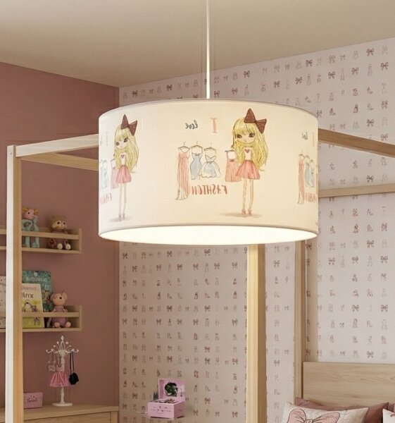 Детски полилей GIRLS VIBES 1xE27/60W/230V Ø 40 см Обичам модата