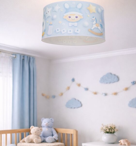 Детско таванно осветително тяло KIDS ROOM 1xE27/60W/230V, диаметър 40 см, космонавт