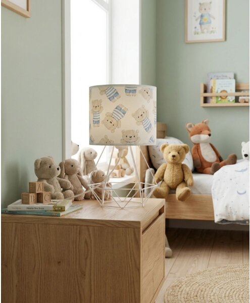 Детска настолна лампа KIDS ROOM 1xE27/60W/230V Ø 18 cm меченце