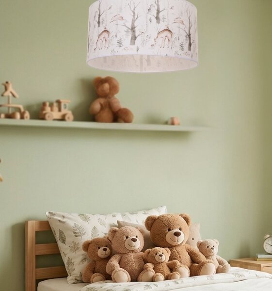 Детско таванно осветително тяло KIDS ROOM 1xE27/60W/230V Ø 40 см с животински мотиви