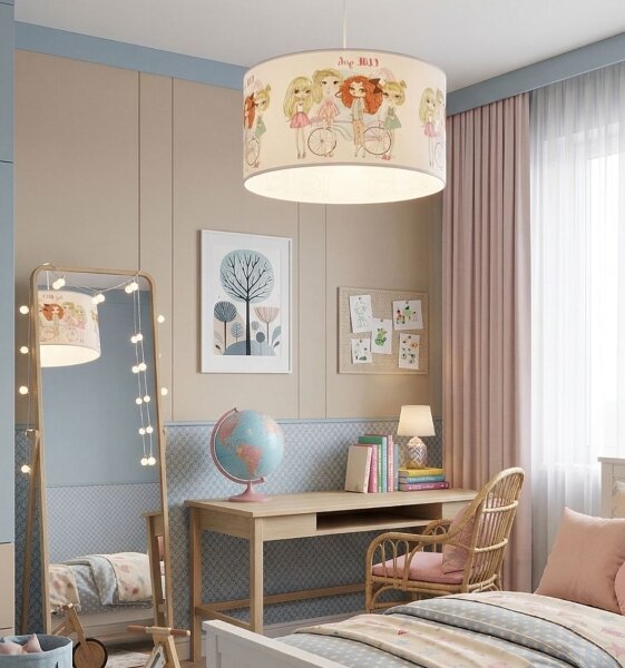Детски полилей GIRLS VIBES 1xE27/60W/230V Ø 40 см за момичета