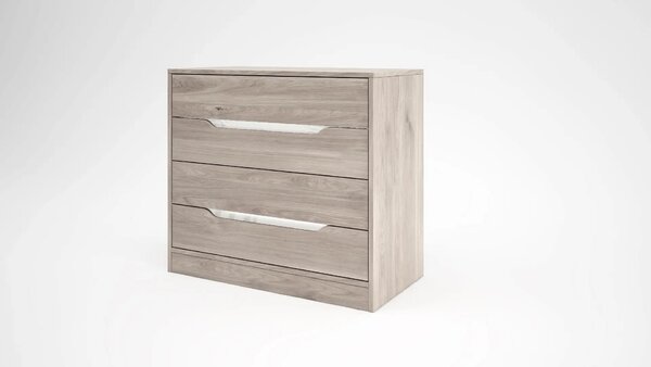 Скрин Modern M10 (сив дъб кастело + МДФ бял гланц)