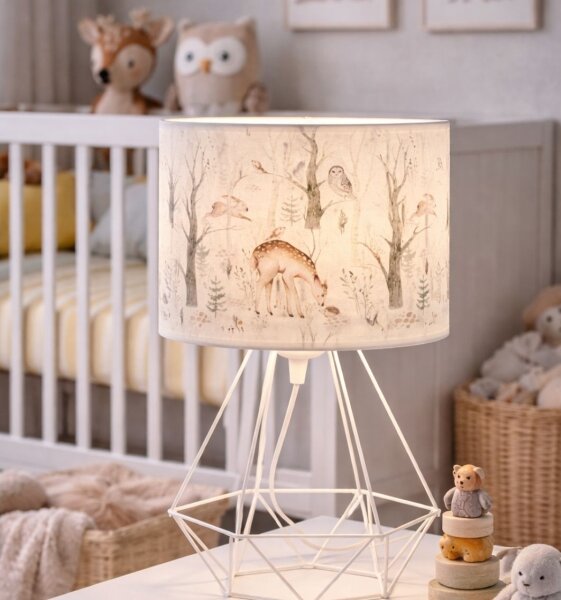 Детска настолна лампа KIDS ROOM 1xE27/60W/230V Ø 18 см с животински мотиви