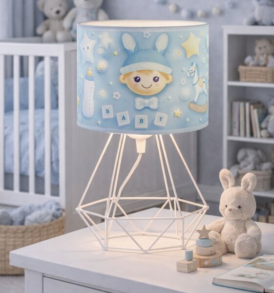 Детска настолна лампа KIDS ROOM 1xE27/60W/230V пр. 18 см космонавт