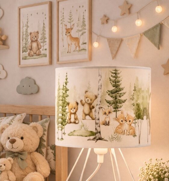 Детска настолна лампа KIDS ROOM, 1xE27/60W/230V, Ø 18 см, с дизайн на животни