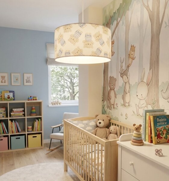 Детски полилей KIDS ROOM 1xE27/60W/230V Ø 40 см меченце