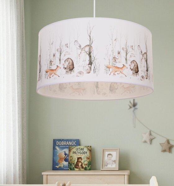 Детски полилей KIDS ROOM 1xE27/60W/230V Ø 40 cm с животински мотиви