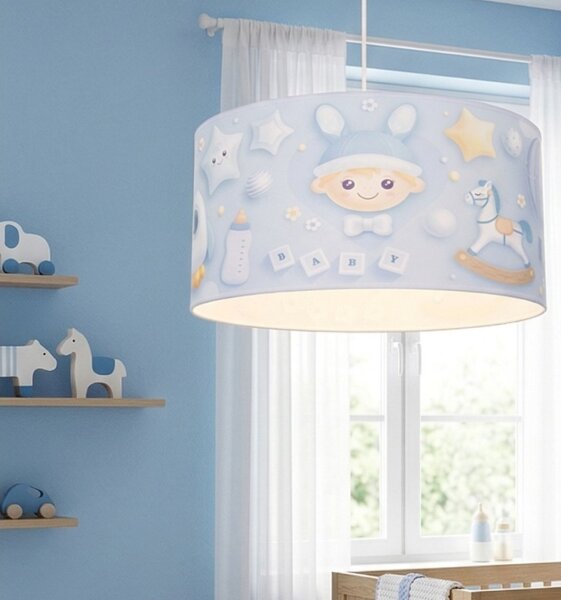 Детски полилей KIDS ROOM 1xE27/60W/230V Ø 40 см космонавт