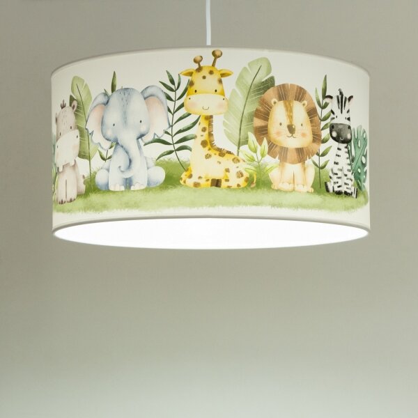 Детски полилей KIDS ROOM 1xE27/60W/230V Ø 40 см джунгла