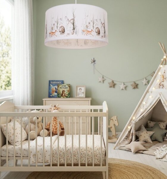 Детски полилей KIDS ROOM 1xE27/60W/230V Ø 40 cm с животински мотиви
