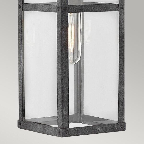 Quintiesse QN-PORTER-M-DZ - Външно стенно осветително тяло PORTER M 1xE27/60W/230V IP44 черно