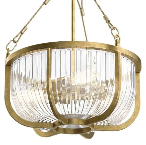 Quintiesse QN-ROUX3-NBR - Полилей на верига ROUX 3xE27/60W/230V, златист финиш