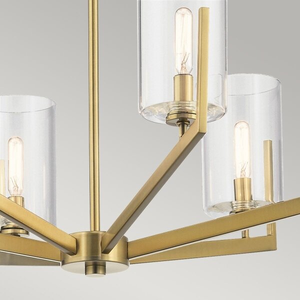 Quintiesse QN-NYE6-BNB - Полилей на тръба NYE 6xE14/40W/230V, златен