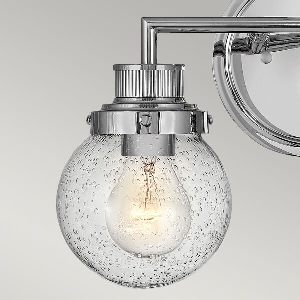 Quintiesse QN-POPPY2-PC-BATH - Стенно осветително тяло за баня POPPY, 2xE27/60W/230V, IP44, хром