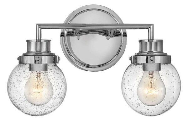 Quintiesse QN-POPPY2-PC-BATH - Стенно осветително тяло за баня POPPY, 2xE27/60W/230V, IP44, хром