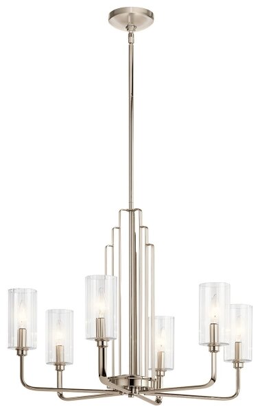 Quintiesse QN-KIMROSE6-PN - Люстра на тръба KIMROSE 6xE14/40W/230V лъскав хром