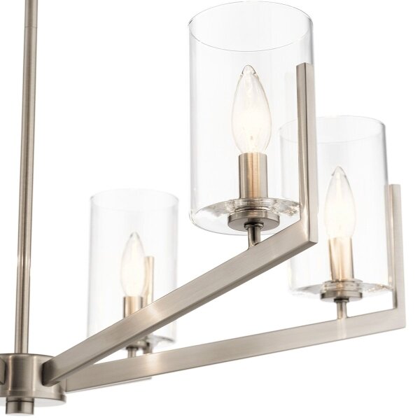 Quintiesse QN-NYE6-CLP - Полилей с прът NYE 6xE14/40W/230V матов хром