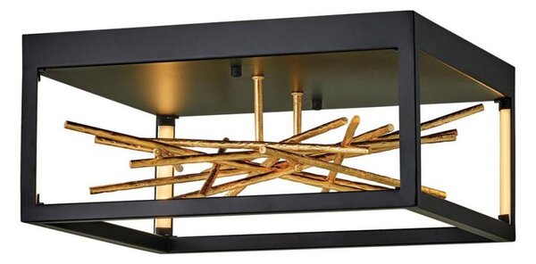 Quintiesse QN-STYX-LED-F-BG - LED плафон STYX LED/8W/230V черен/златист