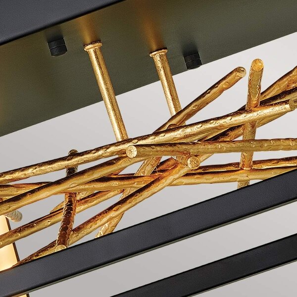 Quintiesse QN-STYX-LED-F-BG - LED плафон STYX LED/8W/230V черен/златист