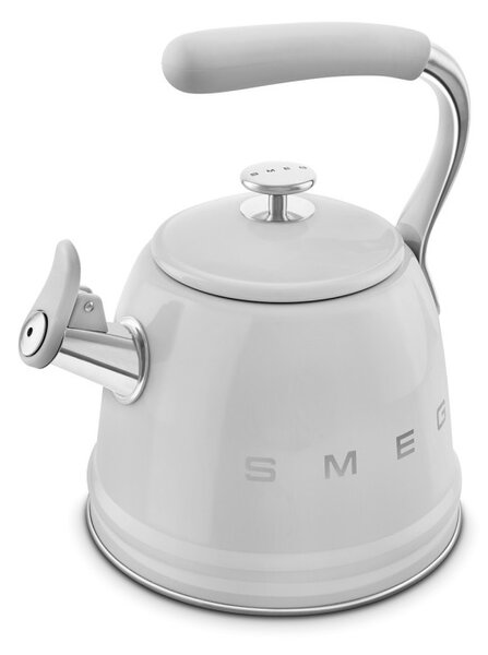 Свирещ чайник Smeg WKF01SS, 2.3 л,Индукция, Ненагряваща се дръжка, Стомана, Сребрист