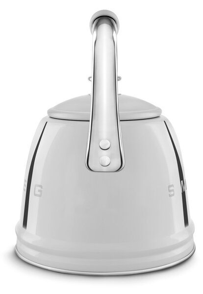 Свирещ чайник Smeg WKF01SS, 2.3 л,Индукция, Ненагряваща се дръжка, Стомана, Сребрист